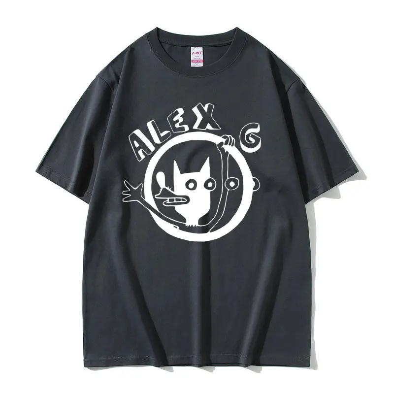 Singer Alex G Graphic Tshirt Men Women Fashion Cartoon Oversized T-shirts Men's Casual Cotton T Shirt Male Vintage Crewneck Tees