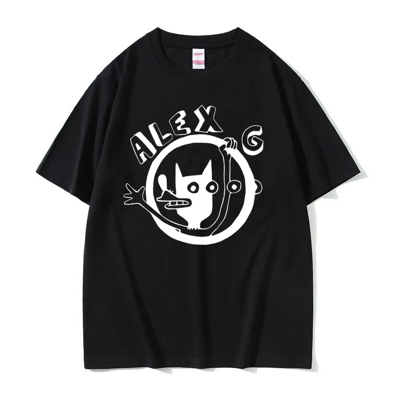 Singer Alex G Graphic Tshirt Men Women Fashion Cartoon Oversized T-shirts Men's Casual Cotton T Shirt Male Vintage Crewneck Tees