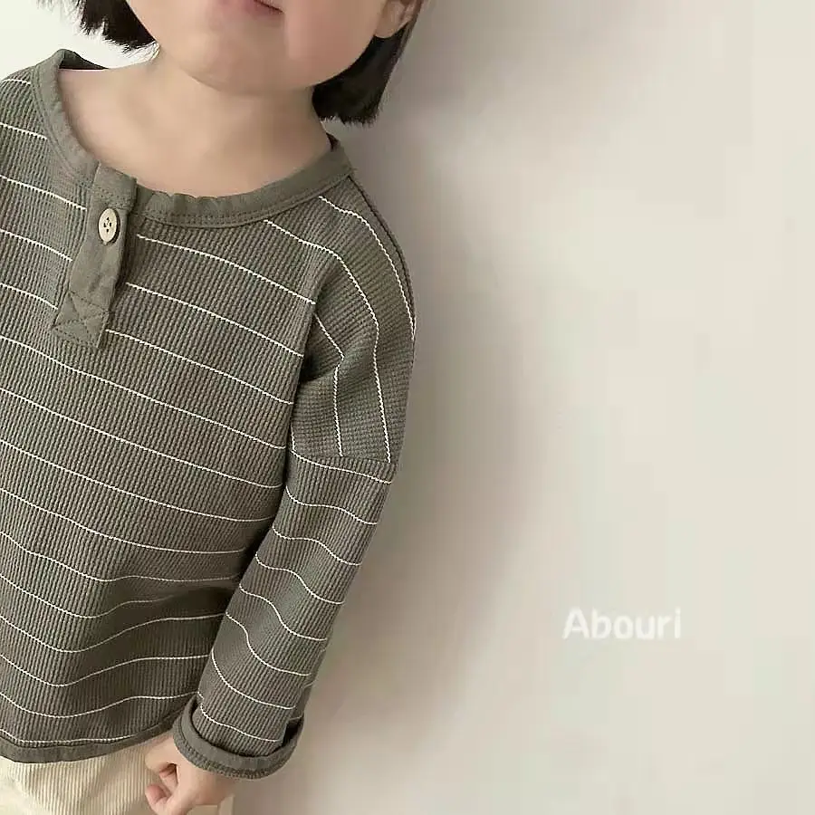 Spring Autumn New Children Casual T Shirt Loose Kids Striped T Shirts Tee Boys Girls Long Sleeve Tops Baby Clothes