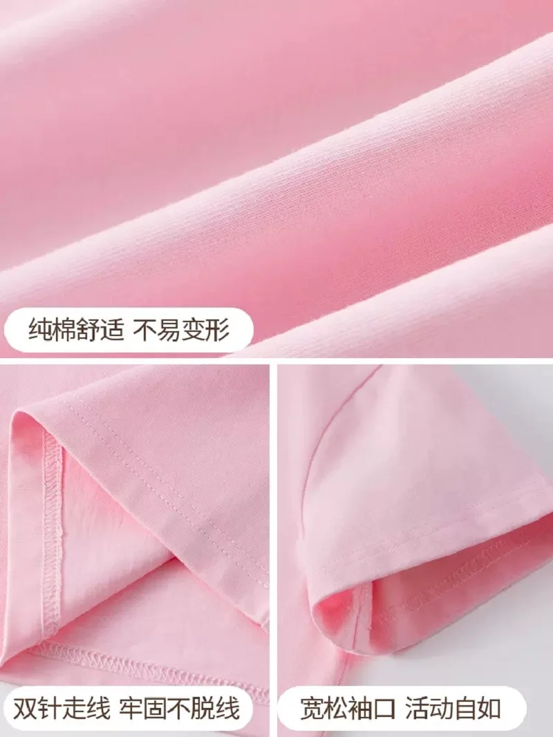 2pcs Girls Clothes Cute Cat Short-sleeved Children T-shirts + Pants Suit Cotton Kids Clothing Sets Summer Kids Outfit