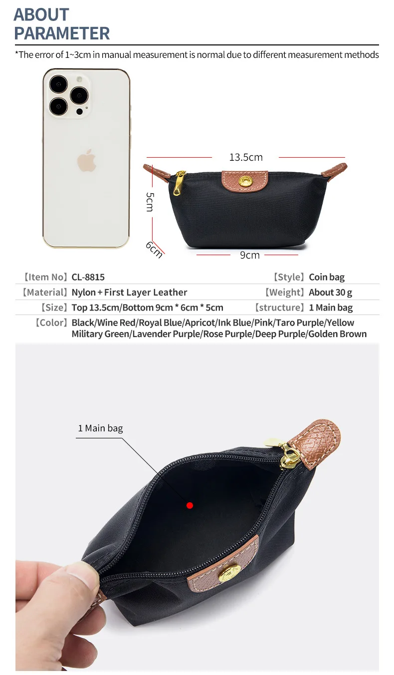 Brand Design Coin Purse for Women Cute Small Wallets Change Purse Coin Pouch Portable Mini Cash Wallet with Zipper