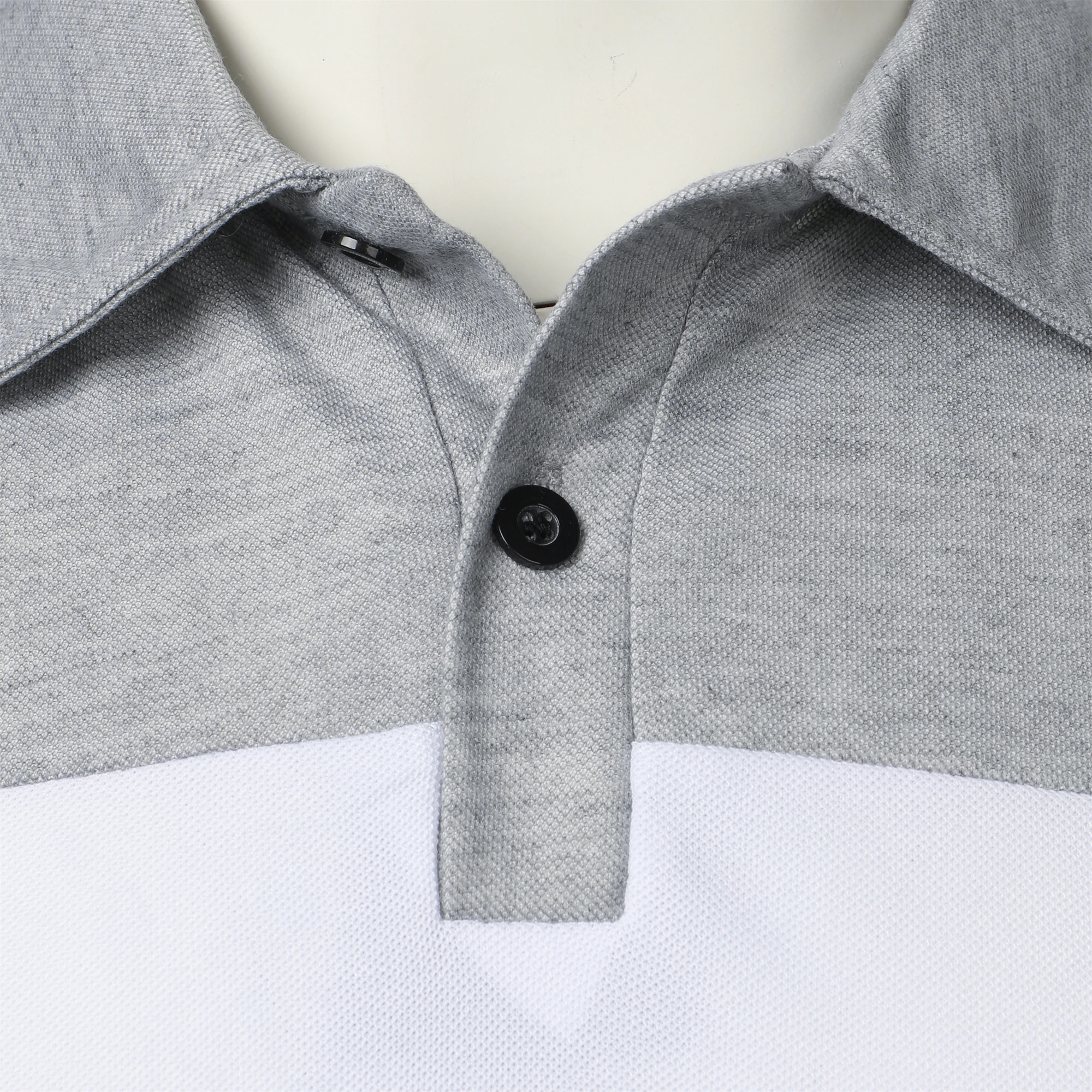 Men's short sleeve chest three stripes color matching fashion with men's lapel short sleeve men's fashion casual top T-shirt