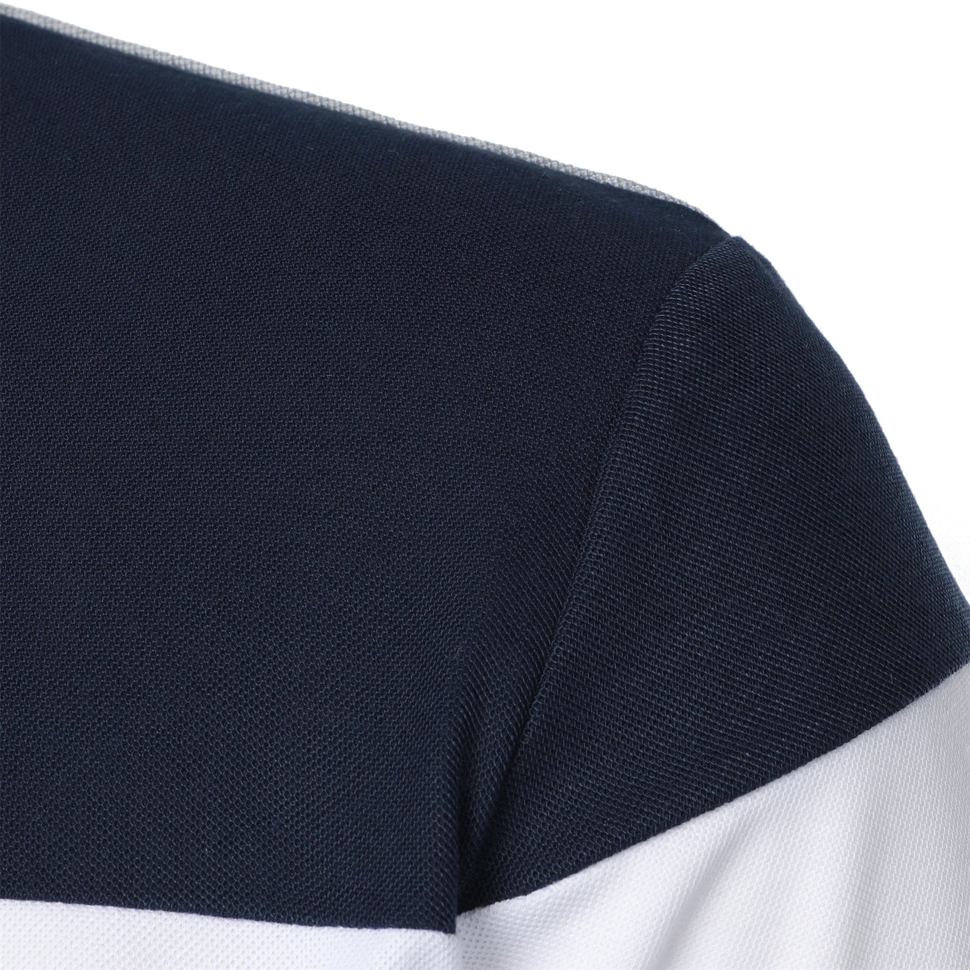 Men's short sleeve chest three stripes color matching fashion with men's lapel short sleeve men's fashion casual top T-shirt