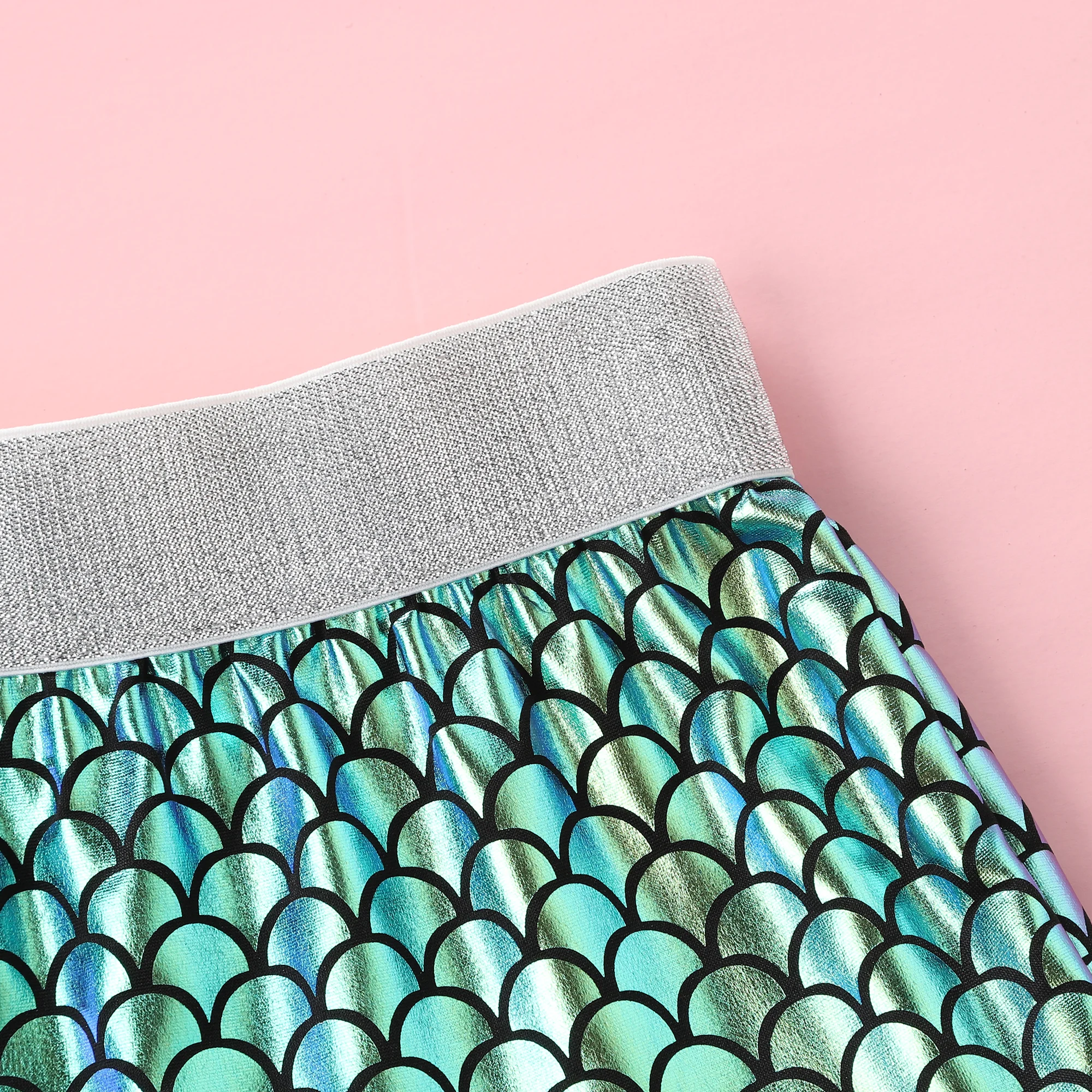 Summer New Mermaid Rainbow Fish Scales Summer Birthday Party Colorful Skirt F5510 for Primary and Secondary School Girls F5510