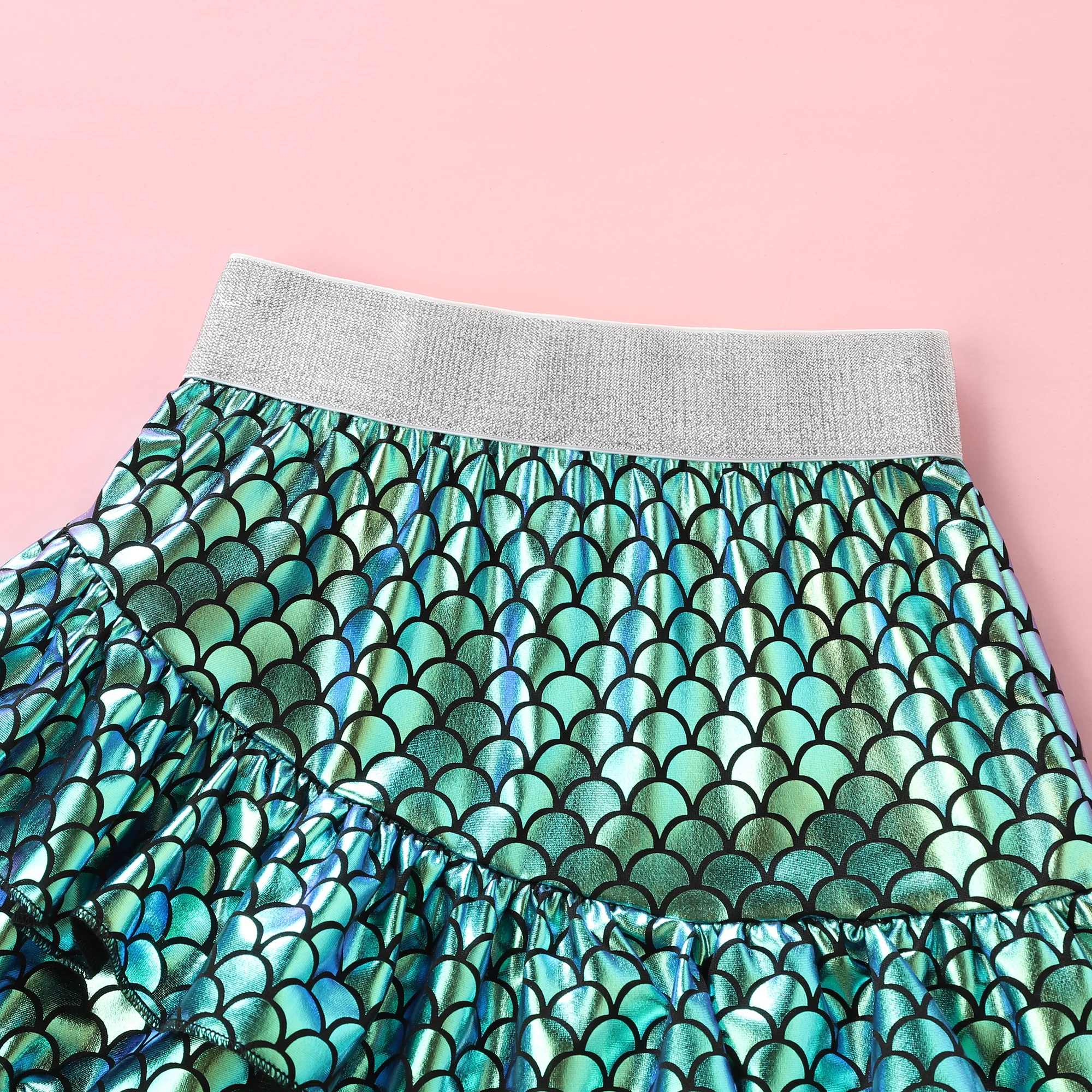 Summer New Mermaid Rainbow Fish Scales Summer Birthday Party Colorful Skirt F5510 for Primary and Secondary School Girls F5510