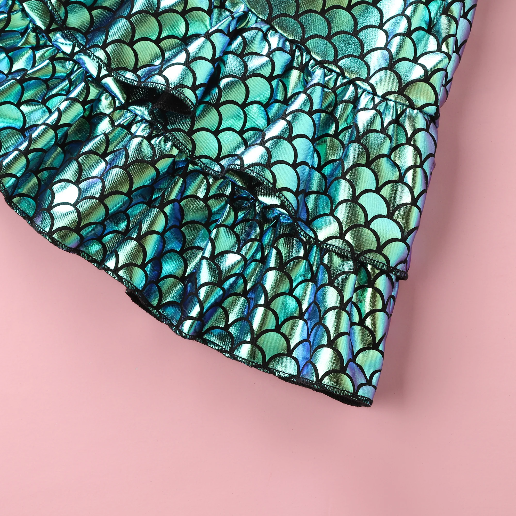 Summer New Mermaid Rainbow Fish Scales Summer Birthday Party Colorful Skirt F5510 for Primary and Secondary School Girls F5510