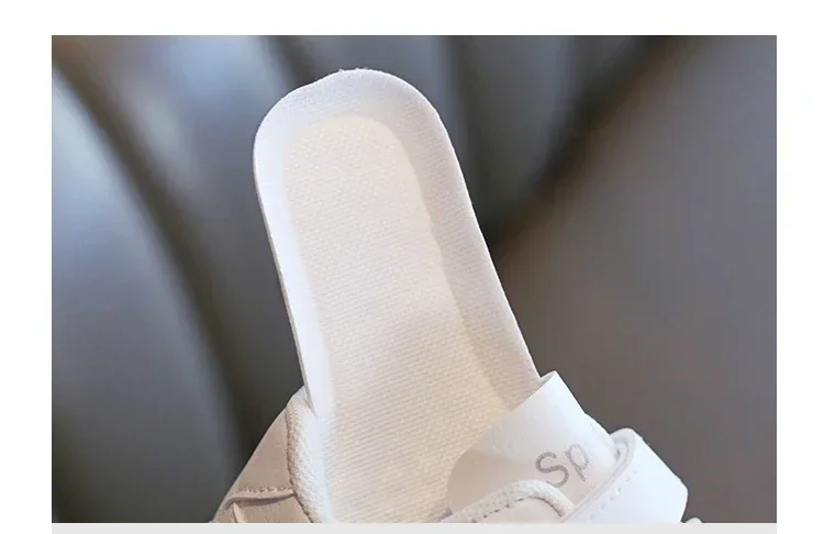 Children's Sneakers Fashion Boys Girls White School Tennis Shoes Causal Versatile Kids Running Sports Shoes Non-slip Hook Loop