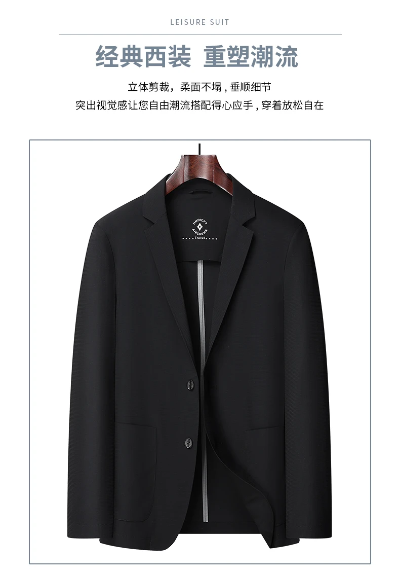 Men's 2025 High-End Fashion Light Luxury Leisure Sunscreen Suit Jacket No Lining West Spring Summer Smooth Breathable