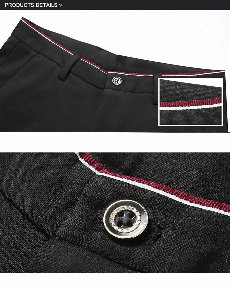 2020 Fashion Suit Pants Mens Elegant Dress Pants Solid Men Leisure Suits Trousers Male Slim Fit Pants Formal Black Blue