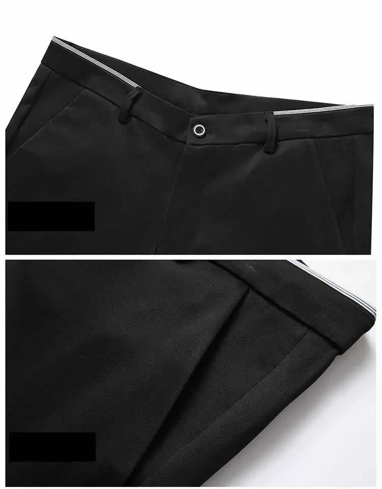2020 Fashion Suit Pants Mens Elegant Dress Pants Solid Men Leisure Suits Trousers Male Slim Fit Pants Formal Black Blue