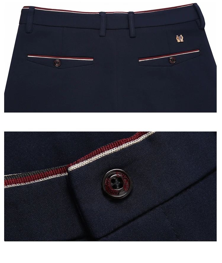 2020 Fashion Suit Pants Mens Elegant Dress Pants Solid Men Leisure Suits Trousers Male Slim Fit Pants Formal Black Blue