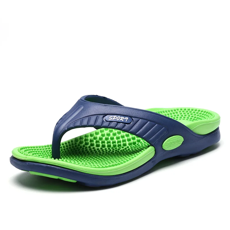 YRZL Men's Flip Flops Massage Granule Men Slippers Comfortable Beach Sandals Men Casual Shoes House Flip Flops Bathroom Shoes