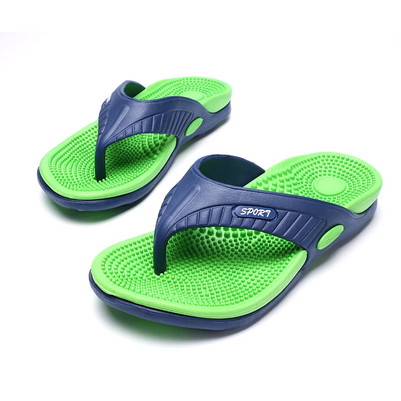 YRZL Men's Flip Flops Massage Granule Men Slippers Comfortable Beach Sandals Men Casual Shoes House Flip Flops Bathroom Shoes