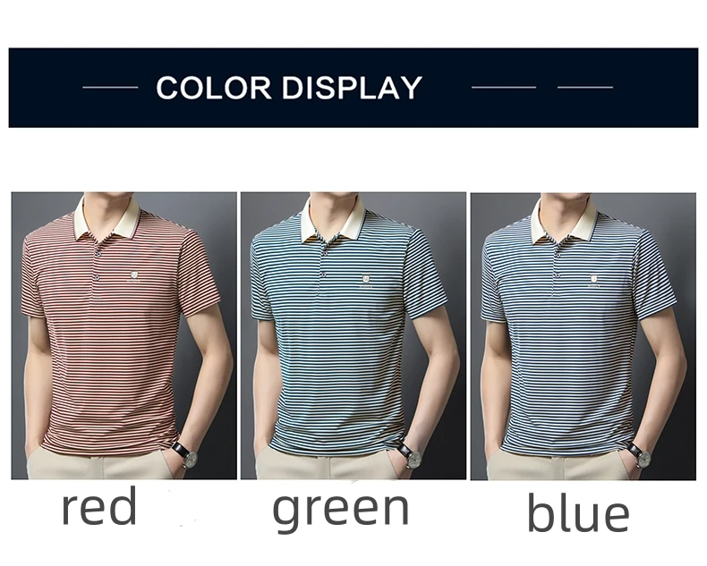 Quality breathable cotton short sleeve men's POLO shirt 2024 summer fashionable shiny diamond inlaid design top soft T-shirt