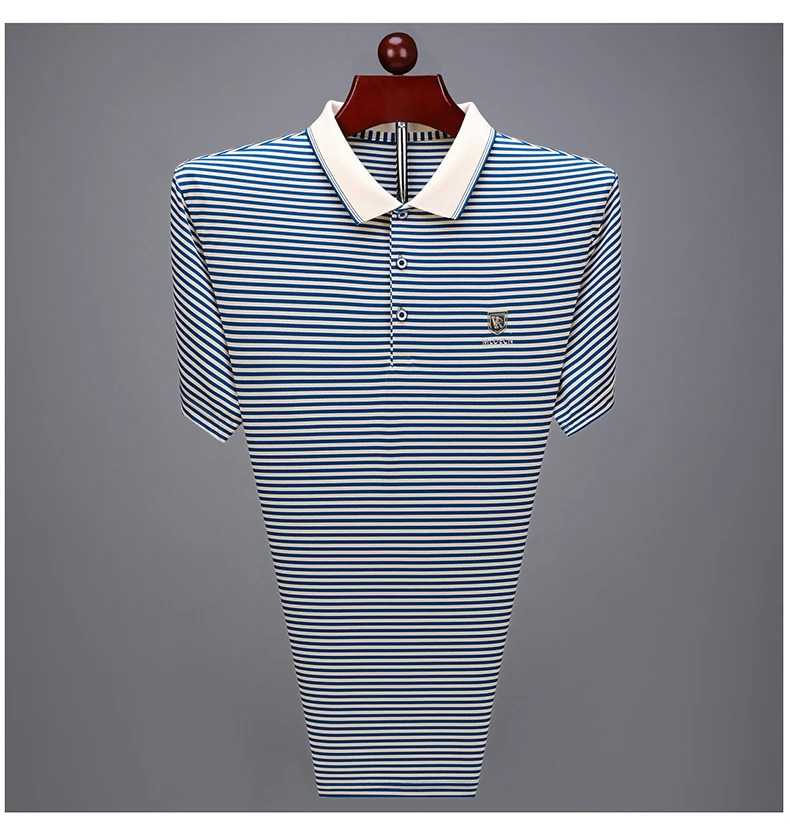Quality breathable cotton short sleeve men's POLO shirt 2024 summer fashionable shiny diamond inlaid design top soft T-shirt