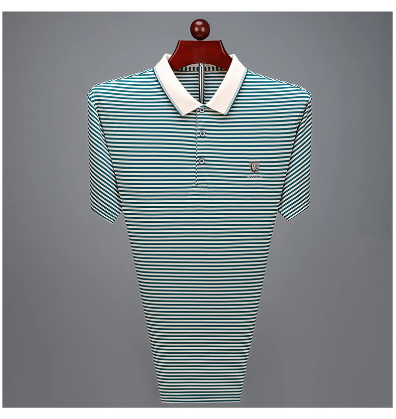 Quality breathable cotton short sleeve men's POLO shirt 2024 summer fashionable shiny diamond inlaid design top soft T-shirt