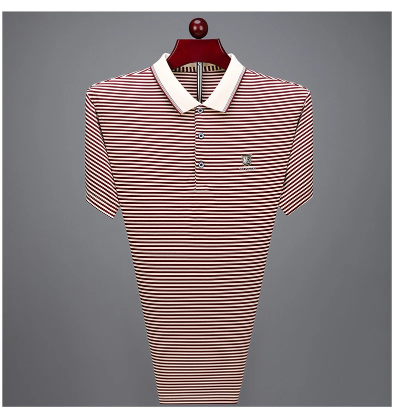 Quality breathable cotton short sleeve men's POLO shirt 2024 summer fashionable shiny diamond inlaid design top soft T-shirt
