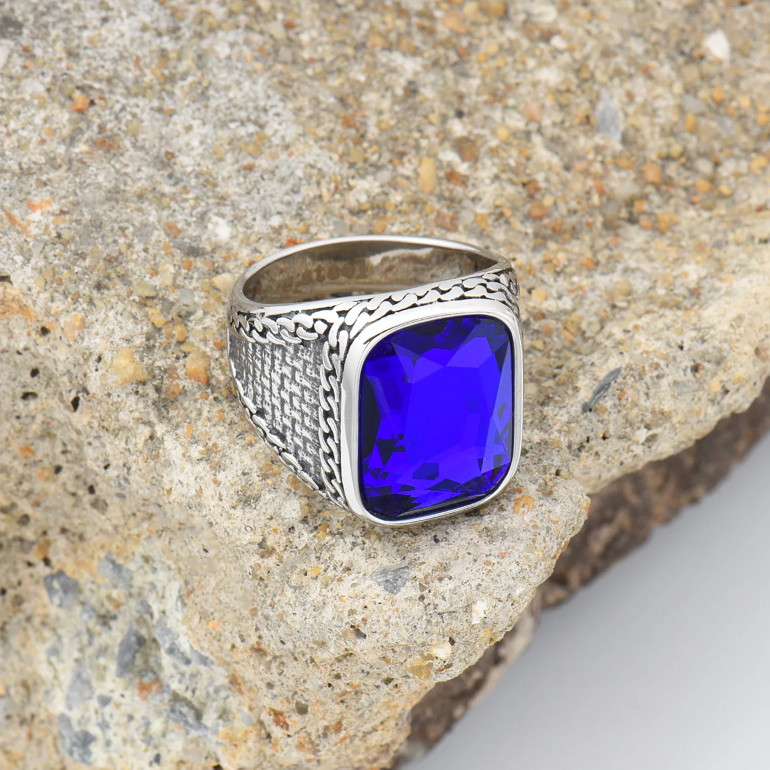 Men's High Quality 316L Stainless Steel Variety Onyx Rings Fashion Trend Jewelry