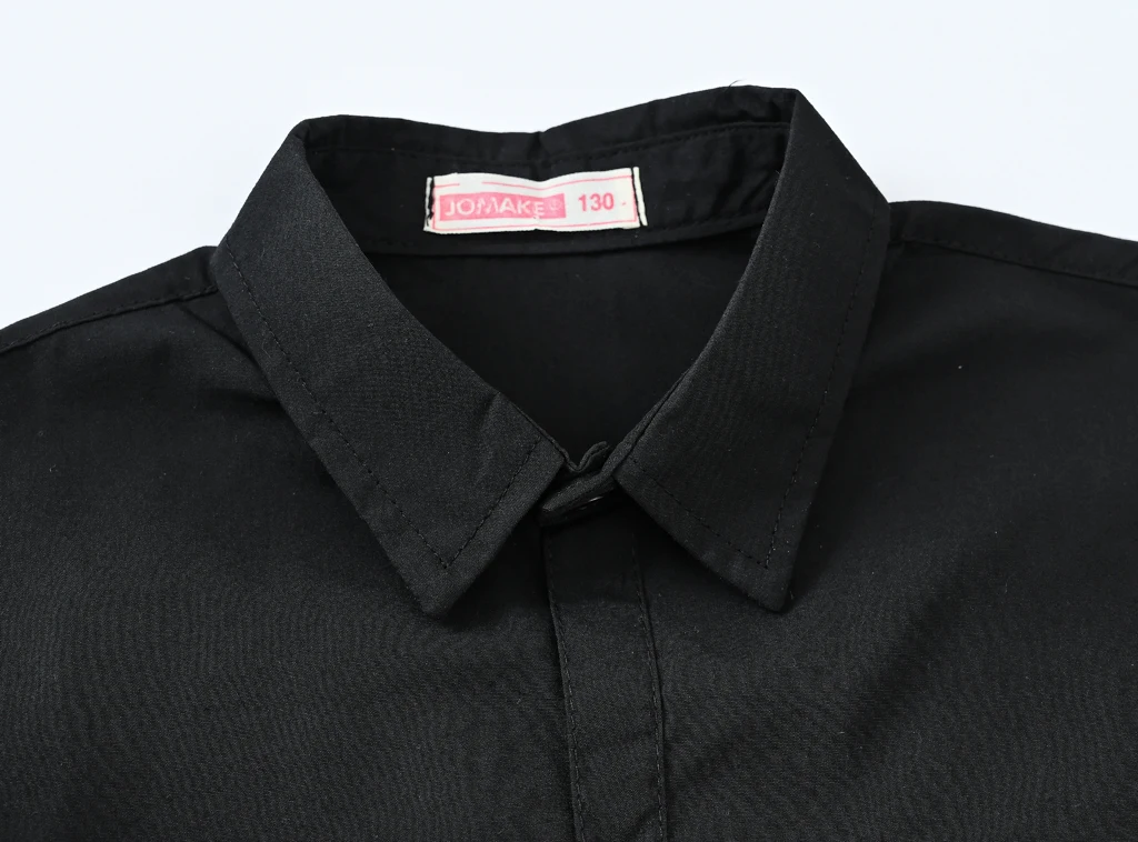 Spring and Autumn Kids' New Boys and Girls Pure Color Long Sleeve Suit Collar Shirt