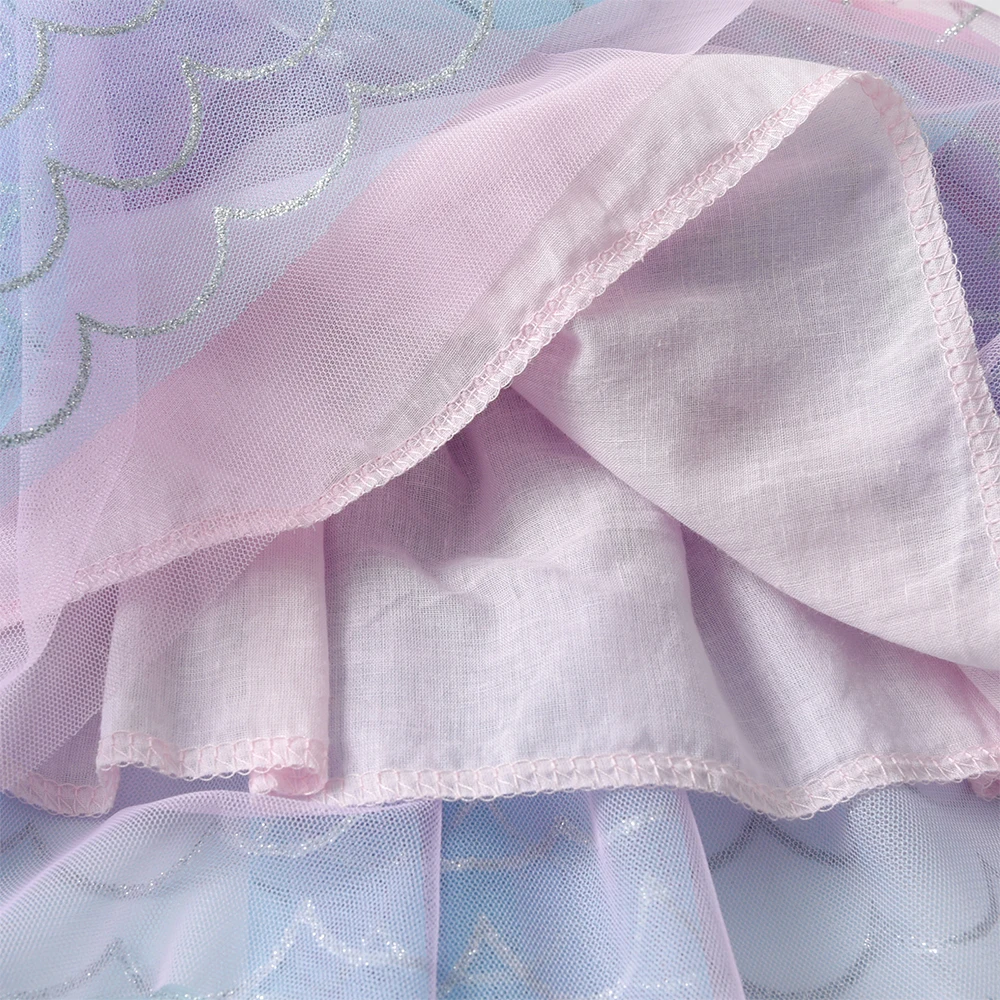 DXTON New Summer Girls Tulle Skirts Mermaid Children Princess Mini Skirt Gradient Mesh Kids Dancing Skirt Party Costume 3-10Yrs