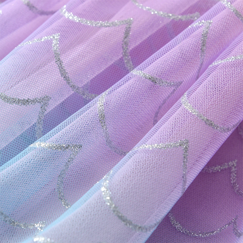DXTON New Summer Girls Tulle Skirts Mermaid Children Princess Mini Skirt Gradient Mesh Kids Dancing Skirt Party Costume 3-10Yrs