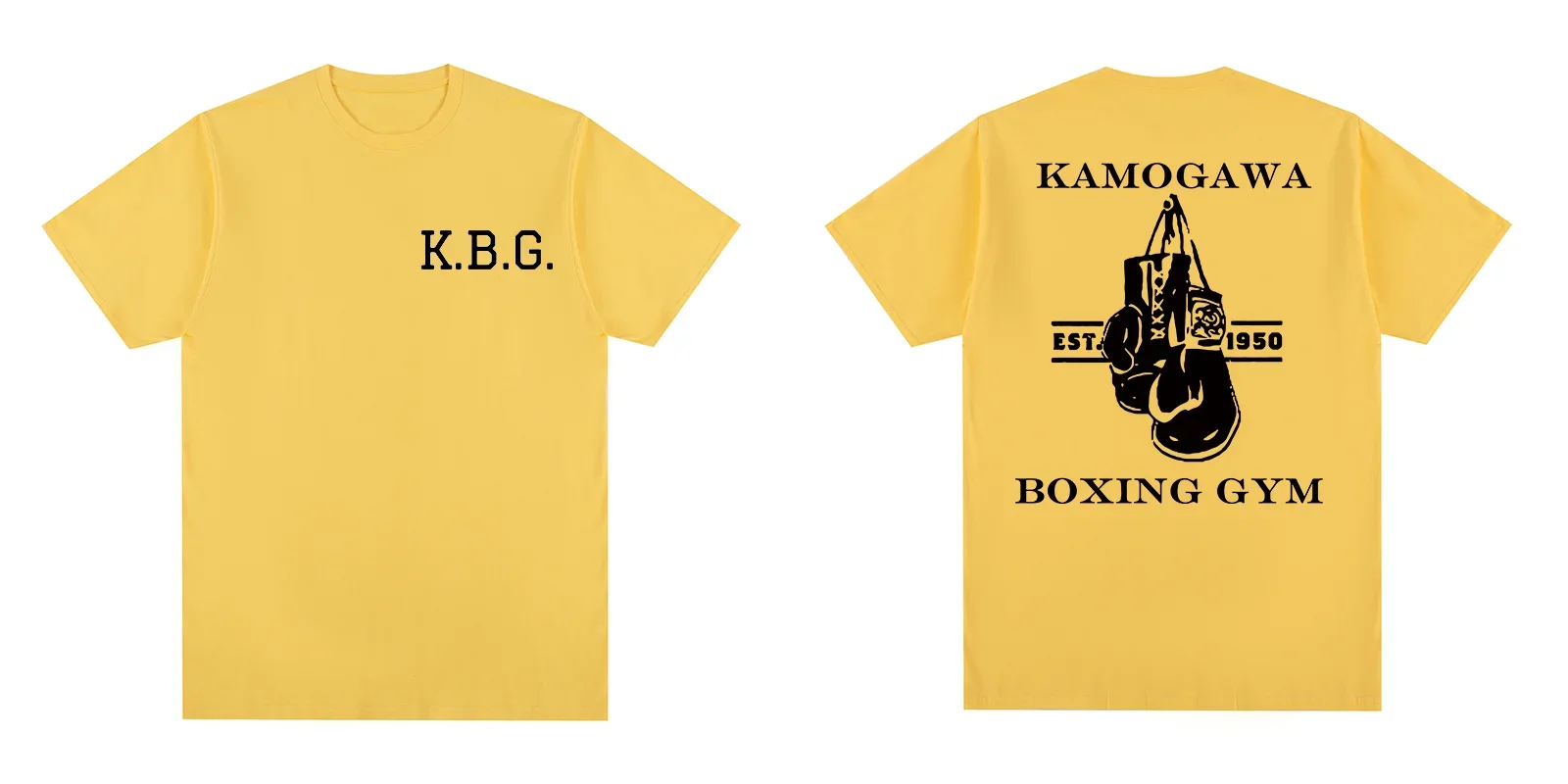 KBG Hajime no Ippo Anime Kamogawa Boxing Gym Vintage T-shirt Cotton Men T shirt New Tee Tshirt Womens Tops Fashion Streetwear