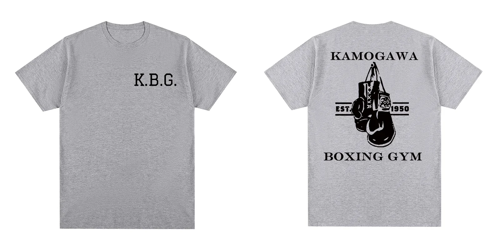 KBG Hajime no Ippo Anime Kamogawa Boxing Gym Vintage T-shirt Cotton Men T shirt New Tee Tshirt Womens Tops Fashion Streetwear