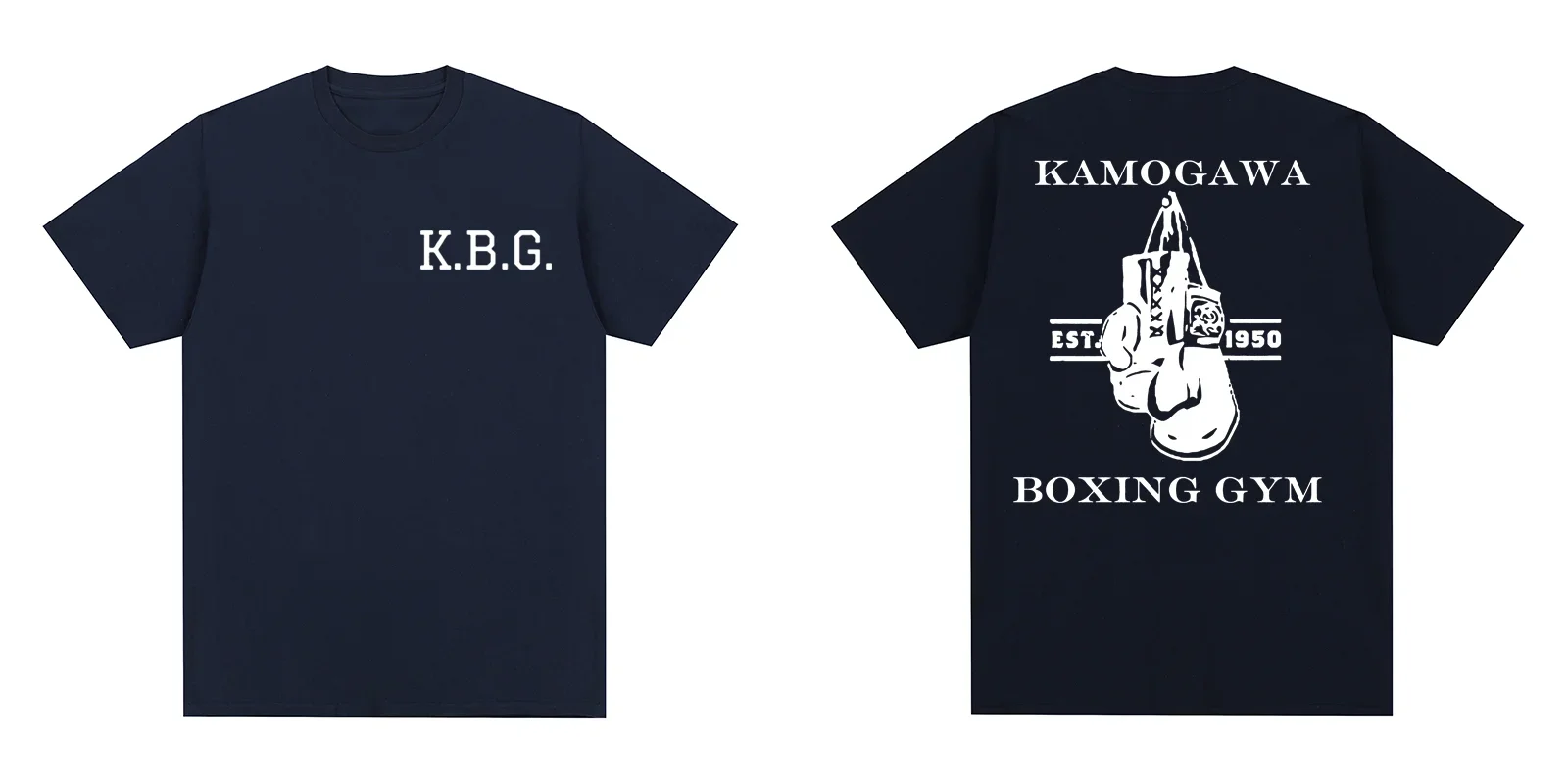 KBG Hajime no Ippo Anime Kamogawa Boxing Gym Vintage T-shirt Cotton Men T shirt New Tee Tshirt Womens Tops Fashion Streetwear
