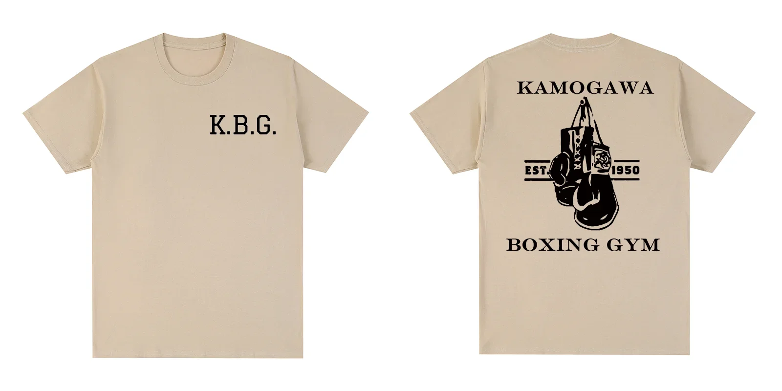 KBG Hajime no Ippo Anime Kamogawa Boxing Gym Vintage T-shirt Cotton Men T shirt New Tee Tshirt Womens Tops Fashion Streetwear