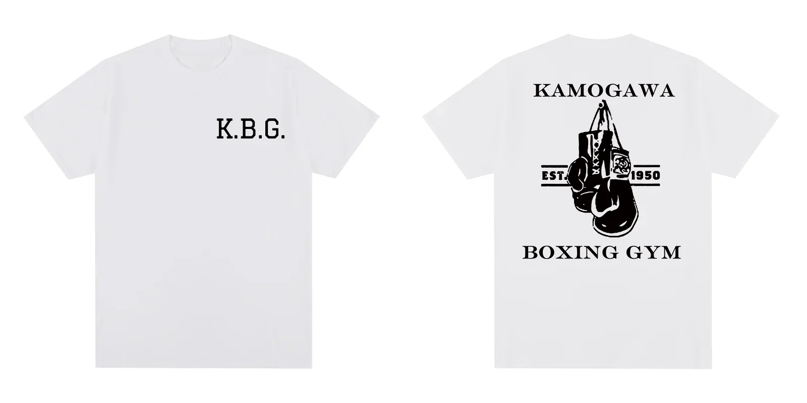 KBG Hajime no Ippo Anime Kamogawa Boxing Gym Vintage T-shirt Cotton Men T shirt New Tee Tshirt Womens Tops Fashion Streetwear