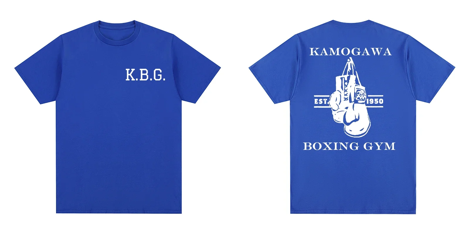 KBG Hajime no Ippo Anime Kamogawa Boxing Gym Vintage T-shirt Cotton Men T shirt New Tee Tshirt Womens Tops Fashion Streetwear