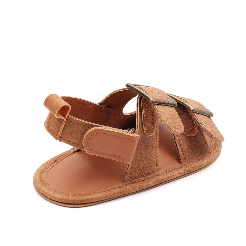 Baby Shoes Summer Sandal Cool Style High Quality PU and TPR Anti-slip Sole Todder Walking Shoe 0-9-18 Month 2024 Fashion BHX3205
