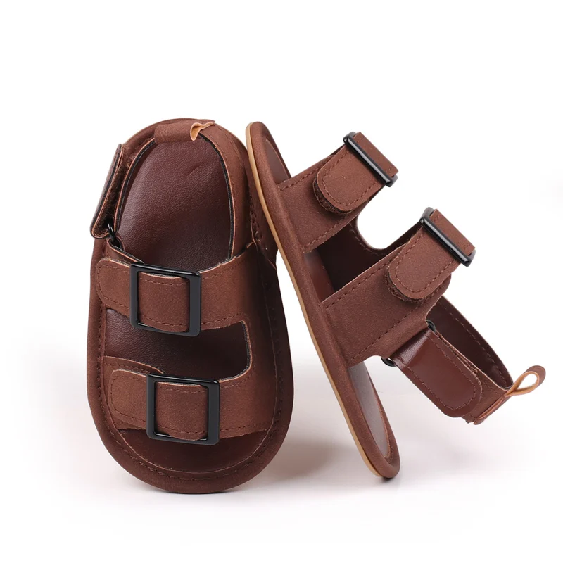 Baby Shoes Summer Sandal Cool Style High Quality PU and TPR Anti-slip Sole Todder Walking Shoe 0-9-18 Month 2024 Fashion BHX3205