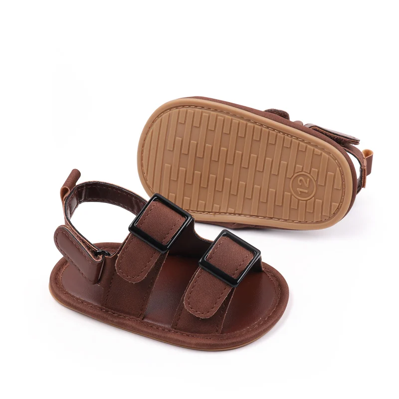 Baby Shoes Summer Sandal Cool Style High Quality PU and TPR Anti-slip Sole Todder Walking Shoe 0-9-18 Month 2024 Fashion BHX3205