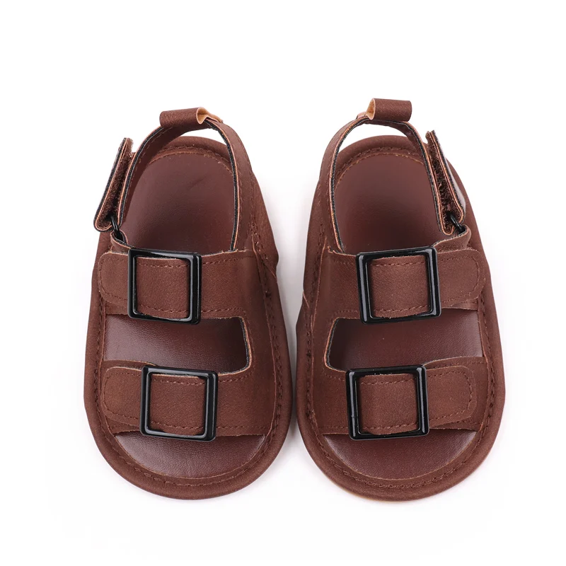 Baby Shoes Summer Sandal Cool Style High Quality PU and TPR Anti-slip Sole Todder Walking Shoe 0-9-18 Month 2024 Fashion BHX3205