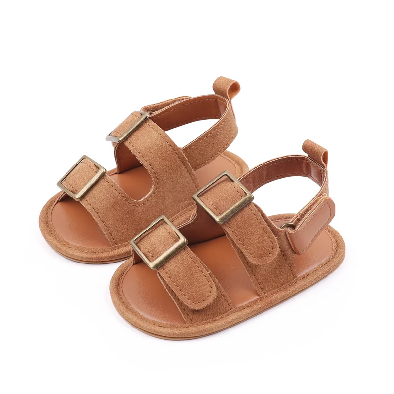 Baby Shoes Summer Sandal Cool Style High Quality PU and TPR Anti-slip Sole Todder Walking Shoe 0-9-18 Month 2024 Fashion BHX3205