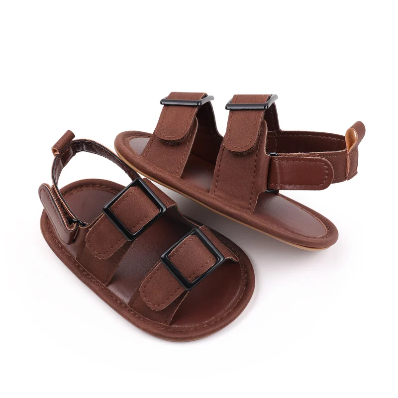Baby Shoes Summer Sandal Cool Style High Quality PU and TPR Anti-slip Sole Todder Walking Shoe 0-9-18 Month 2024 Fashion BHX3205