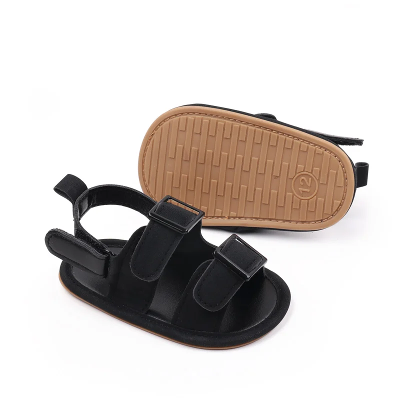 Baby Shoes Summer Sandal Cool Style High Quality PU and TPR Anti-slip Sole Todder Walking Shoe 0-9-18 Month 2024 Fashion BHX3205