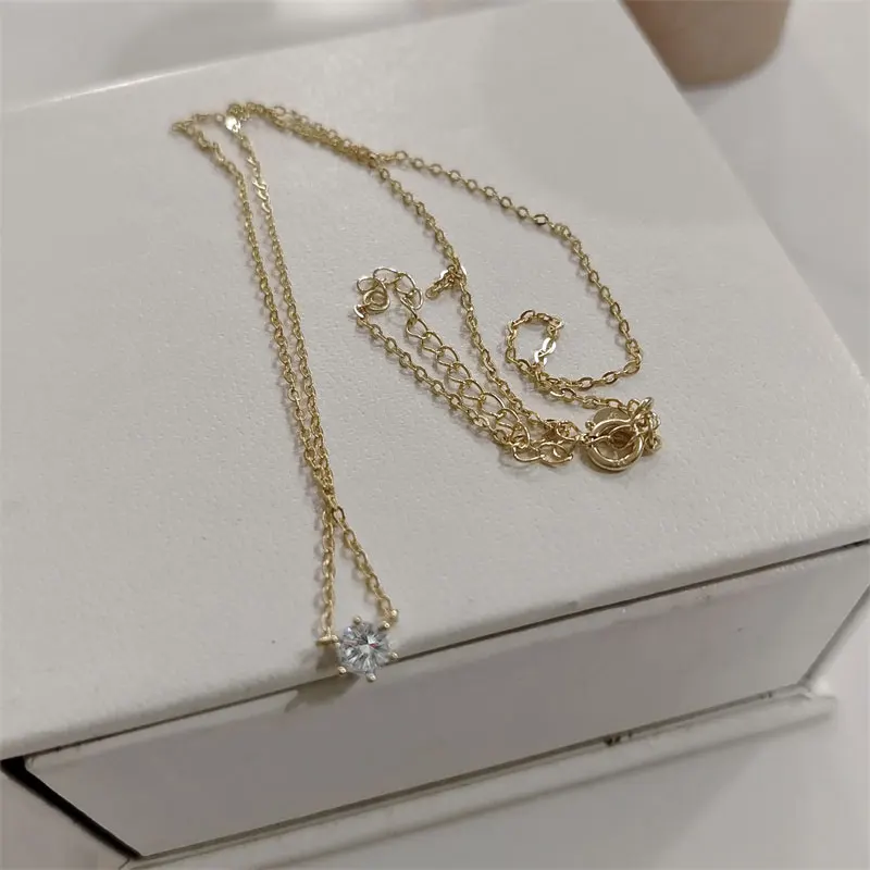 Somilia 925 Sterling Silver Necklace For Women 18K Rose Gold Plated 5A Zircon Pendant Necklace Real Money Fine Jewelry Moms Gift