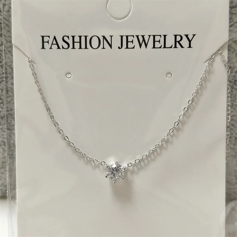 Somilia 925 Sterling Silver Necklace For Women 18K Rose Gold Plated 5A Zircon Pendant Necklace Real Money Fine Jewelry Moms Gift