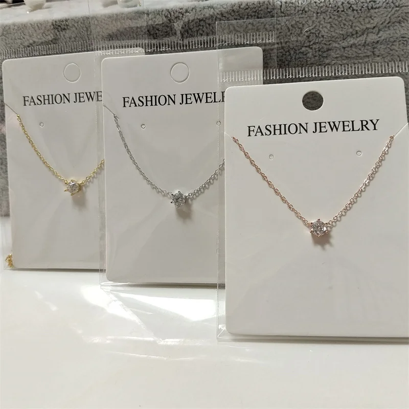 Somilia 925 Sterling Silver Necklace For Women 18K Rose Gold Plated 5A Zircon Pendant Necklace Real Money Fine Jewelry Moms Gift