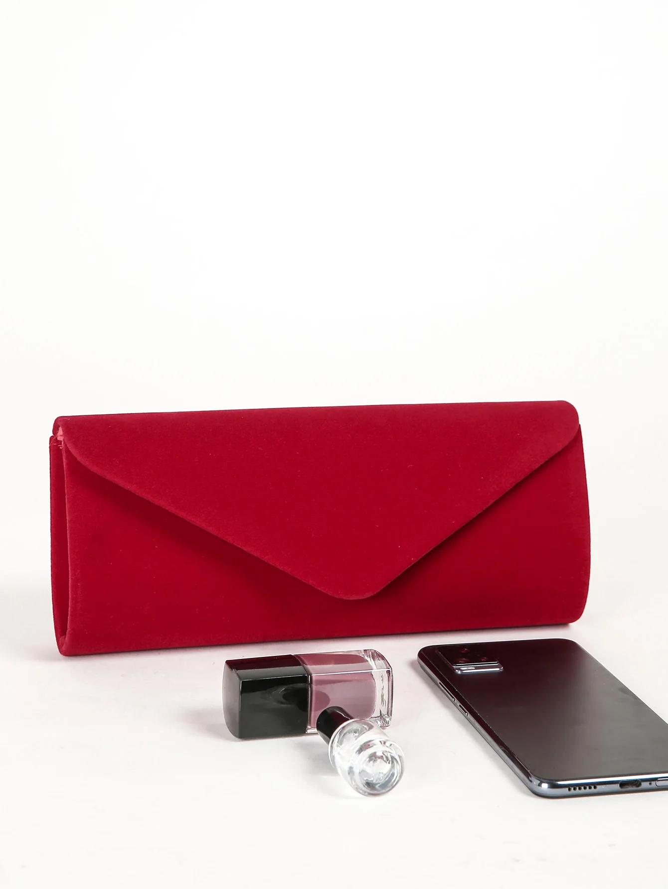 Elegant Clutch Purses Evening Bag for Women Party Prom Black-Tie Events Velvet Handbag Shoulder Cross Body Bag With Detachable C