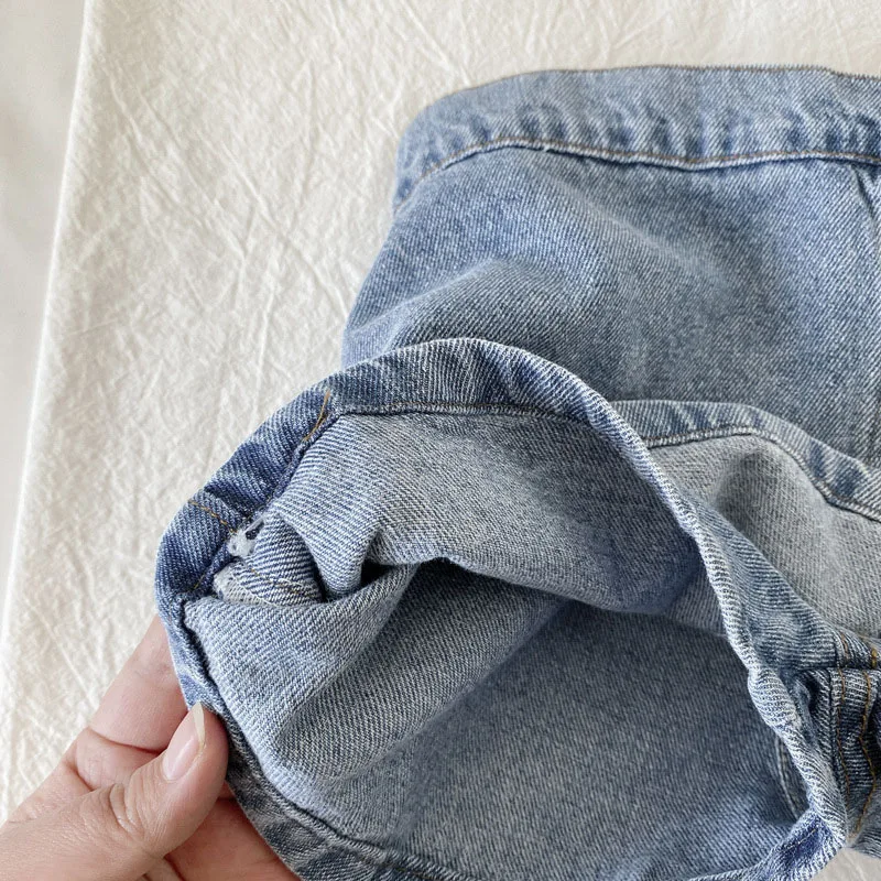 Brief Style Denim Blue Toddler Girls Skirt Shorts Kids Summer Sport Dress Pants Children Elastic Waist Trousers for 2-7 Years