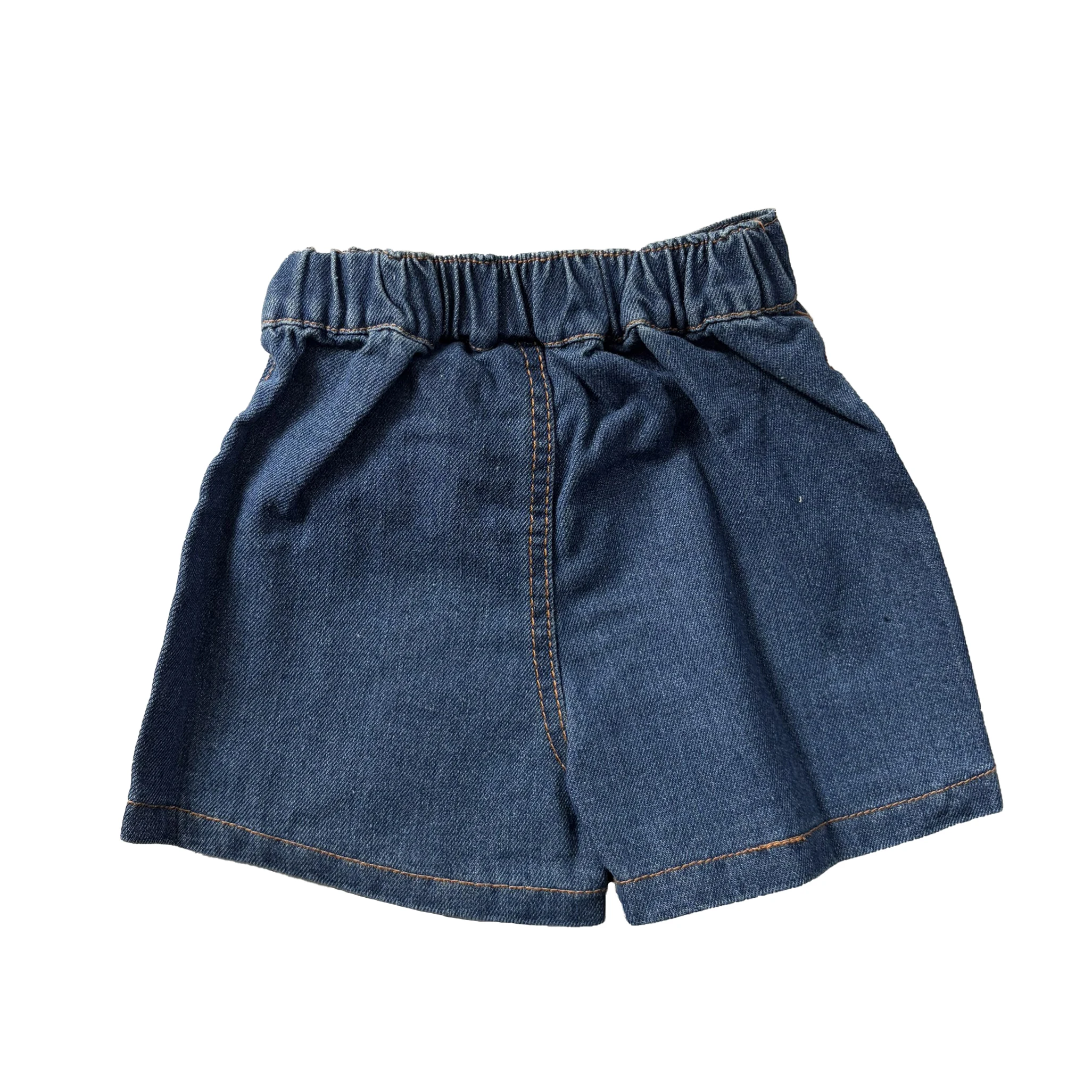 Brief Style Denim Blue Toddler Girls Skirt Shorts Kids Summer Sport Dress Pants Children Elastic Waist Trousers for 2-7 Years