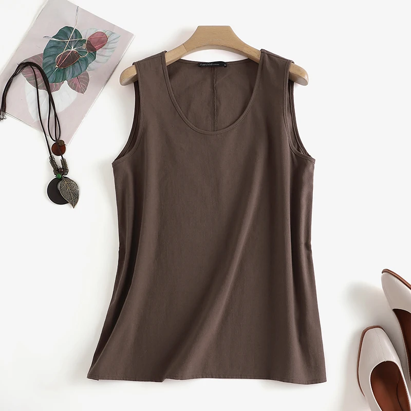 2024 ZANZEA Summer Tanks Tops Women Fashion Sleeveless O Neck Blouse Elegant Solid OL Work Shirt Beach Vest Tunic Mujer Oversize