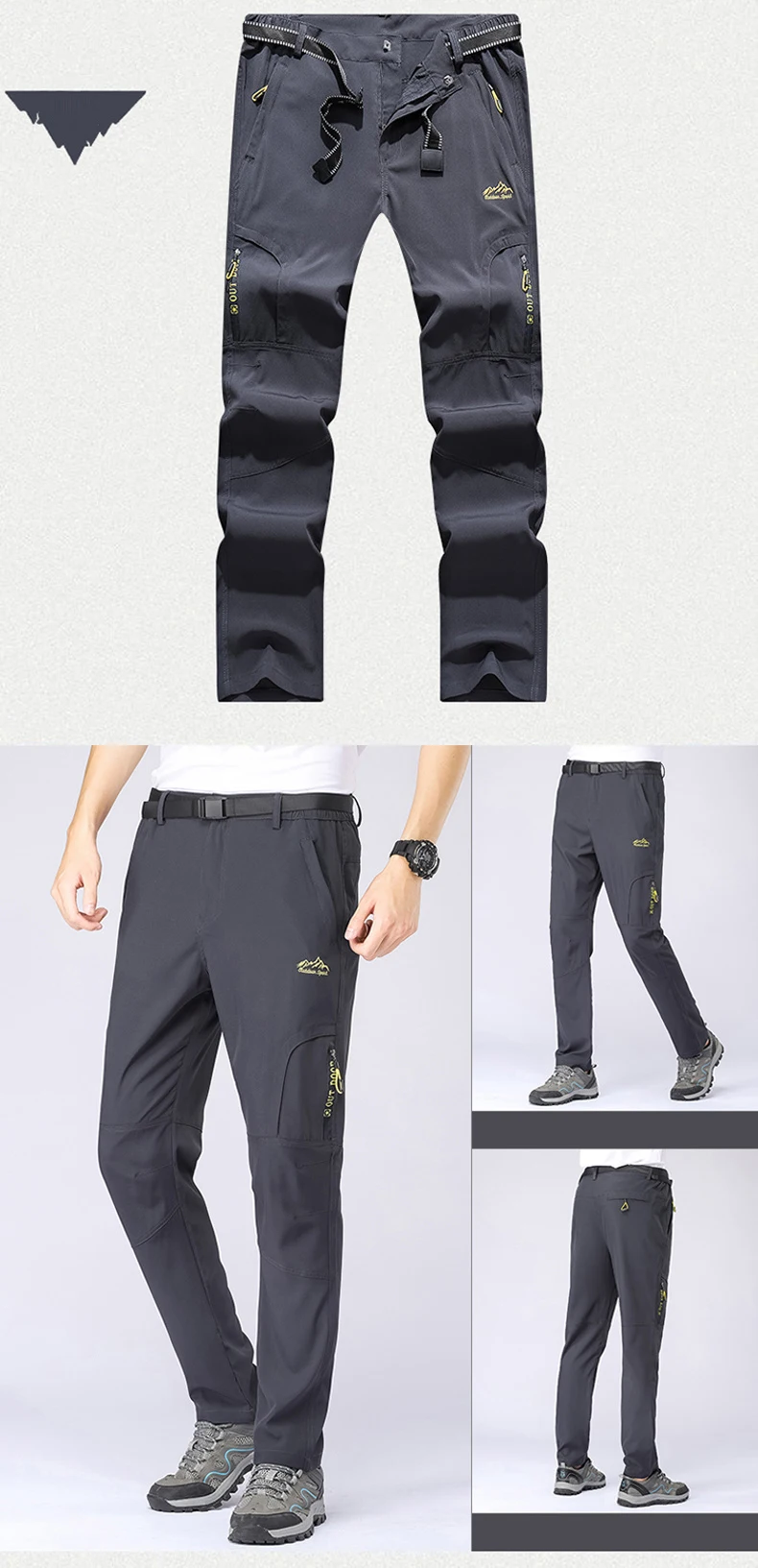 XL-5XL Lightweight Hiking Camping Trousers Men Thin Summer Pants for Men Sweatpants Stretch Quick Dry Casual Men's Pants Joggers