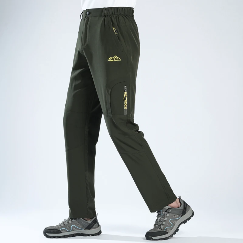 XL-5XL Lightweight Hiking Camping Trousers Men Thin Summer Pants for Men Sweatpants Stretch Quick Dry Casual Men's Pants Joggers