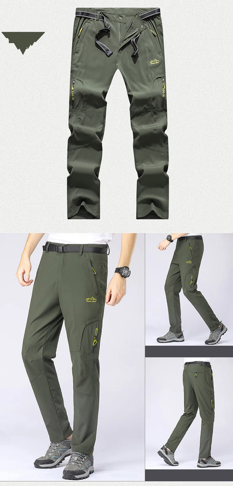 XL-5XL Lightweight Hiking Camping Trousers Men Thin Summer Pants for Men Sweatpants Stretch Quick Dry Casual Men's Pants Joggers