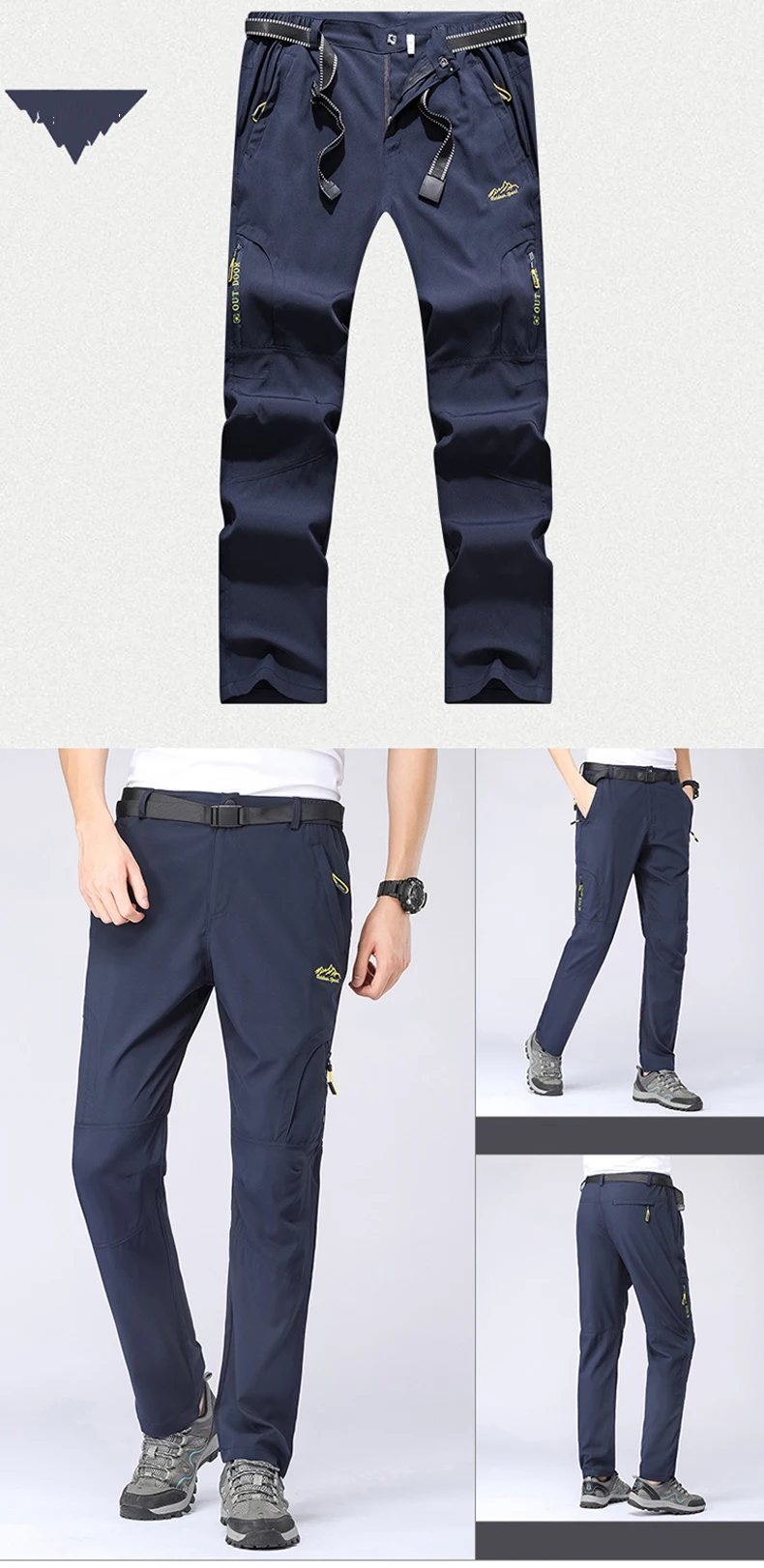 XL-5XL Lightweight Hiking Camping Trousers Men Thin Summer Pants for Men Sweatpants Stretch Quick Dry Casual Men's Pants Joggers