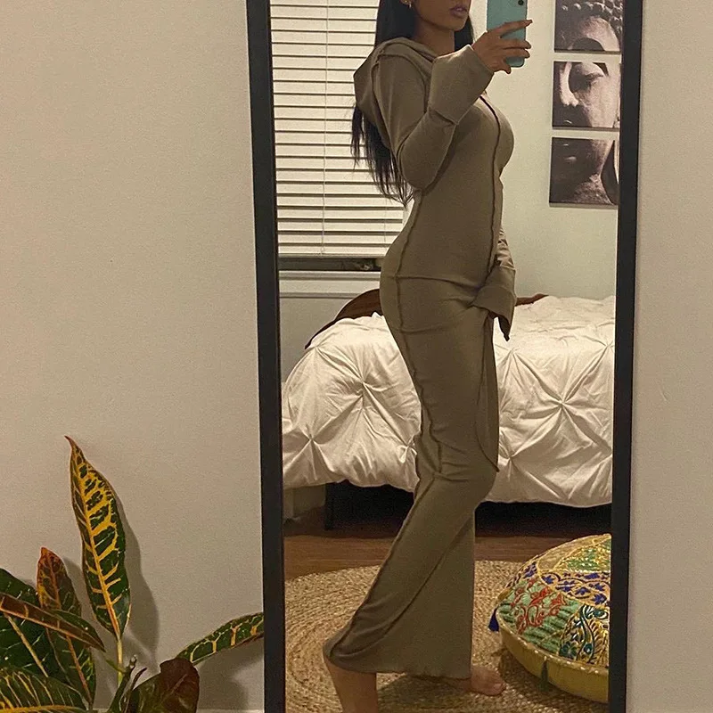 Dulzura Women 2024 Autumn Winter Fashion Long Sleeve Streetwear Bodycon Black Long Dress Wholesale Items For Business
